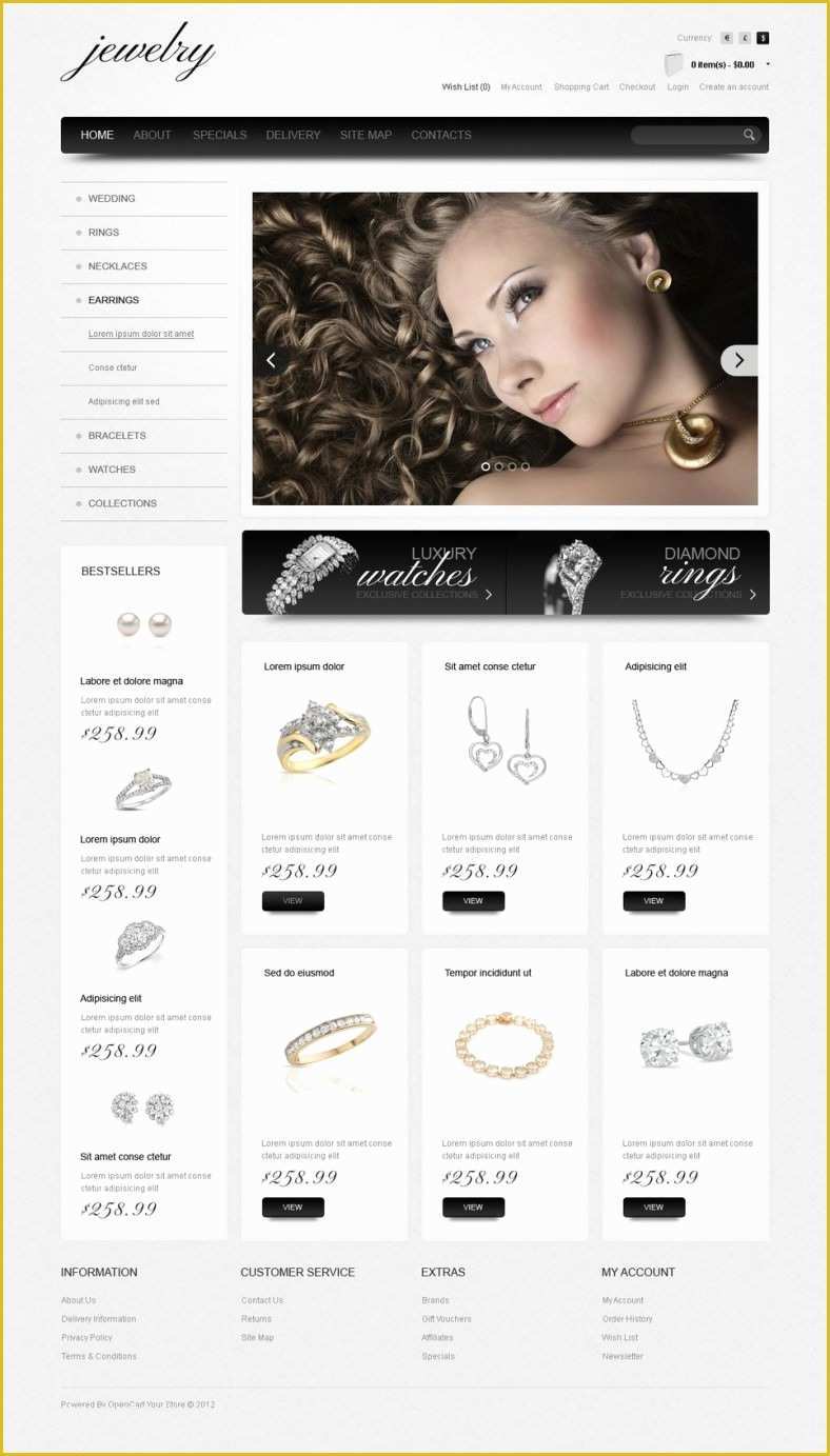 Jewellery Website Templates Free Download Of Jewelry Store Opencart Websit Templates & themes Free