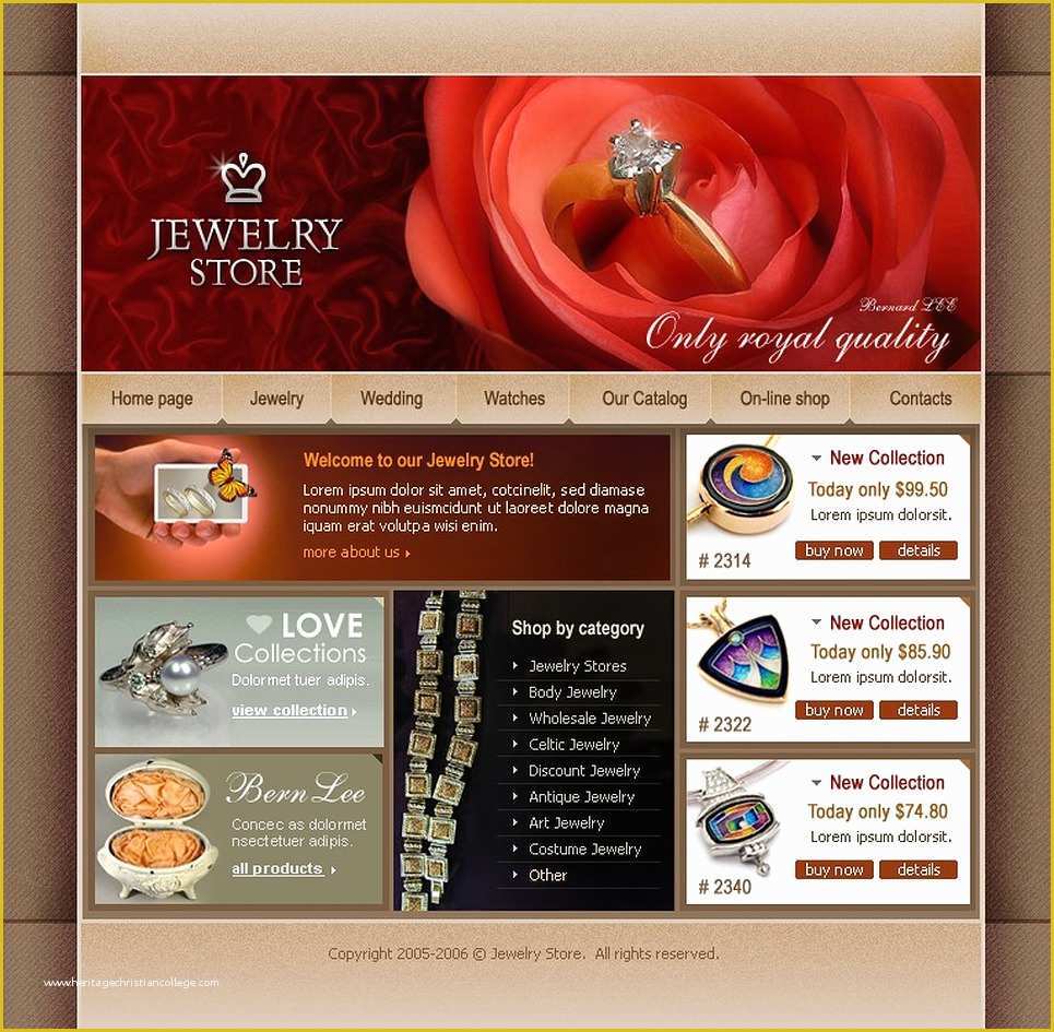 Jewellery Website Templates Free Download Of Jewelry Website Template Web Design Templates Website