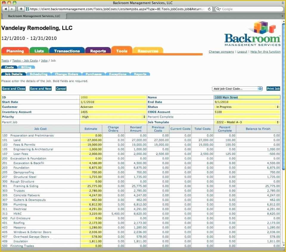 Job Costing Template Free Download Of Construction Cost Tracking Spreadsheet Lovely 9 Job