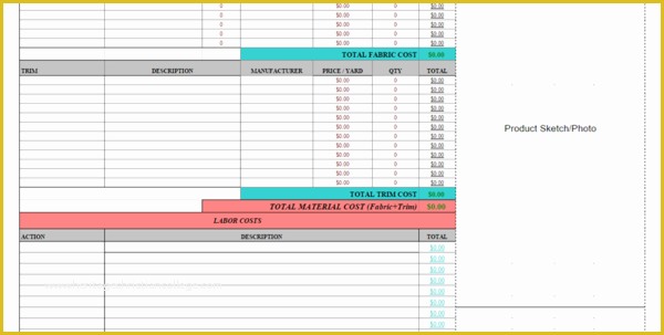 Job Costing Template Free Download Of Product Cost Sheet In Excel Costing Spreadsheet Template
