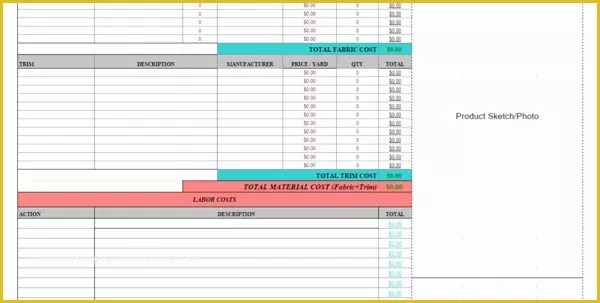 Job Costing Template Free Download Of Product Cost Sheet In Excel Costing Spreadsheet Template