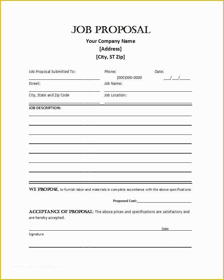 Job Proposal Template Free Download Of 43 Best Job Proposal Templates Free Download Template Lab