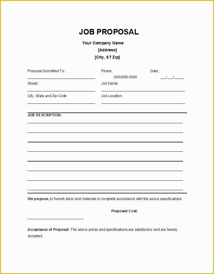 Job Proposal Template Free Download Of 43 Best Job Proposal Templates Free Download Template Lab