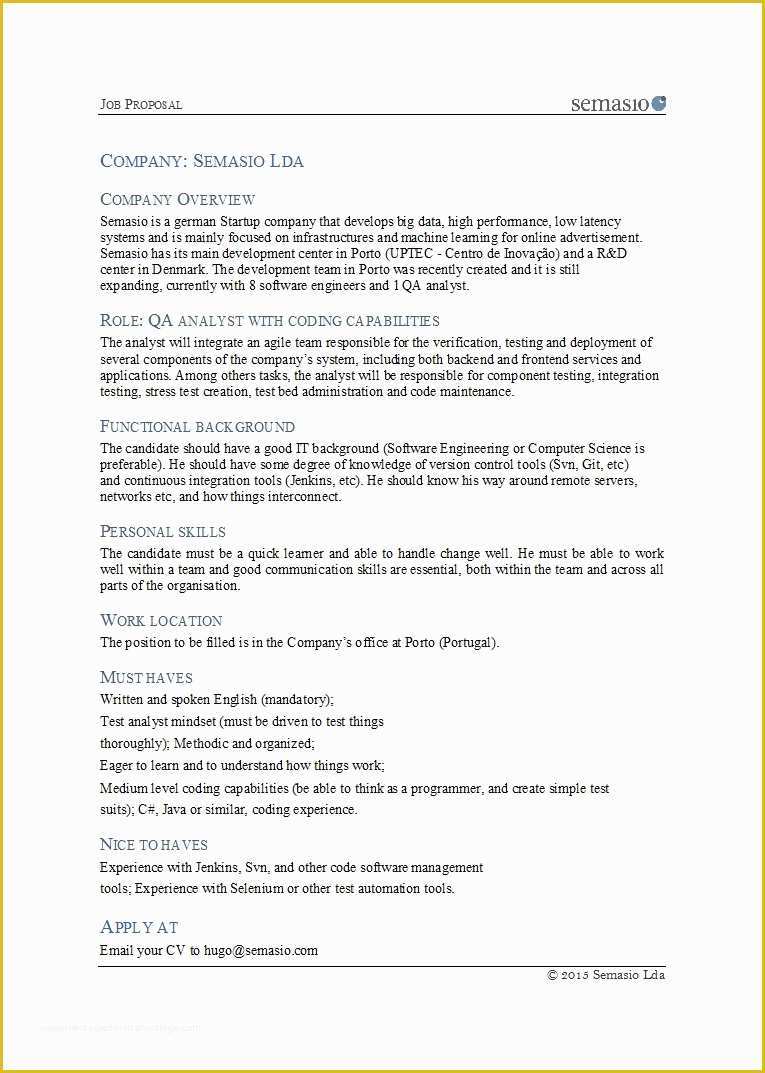 Job Proposal Template Free Download Of 43 Best Job Proposal Templates Free Download Template Lab