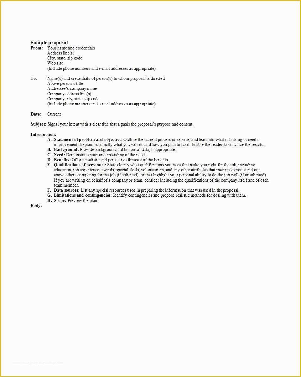 Job Proposal Template Free Download Of 43 Best Job Proposal Templates Free Download Template Lab