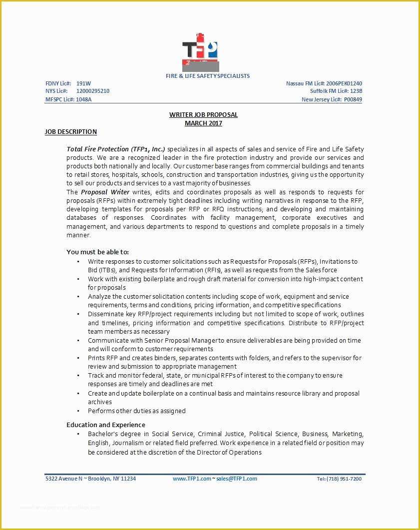 Job Proposal Template Free Download Of 43 Best Job Proposal Templates Free Download Template Lab