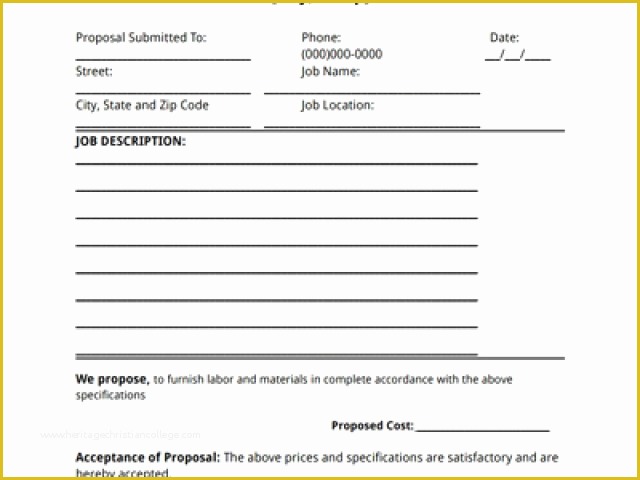 Job Proposal Template Free Download Of Free Business Proposal Template Pdf and Job Proposal
