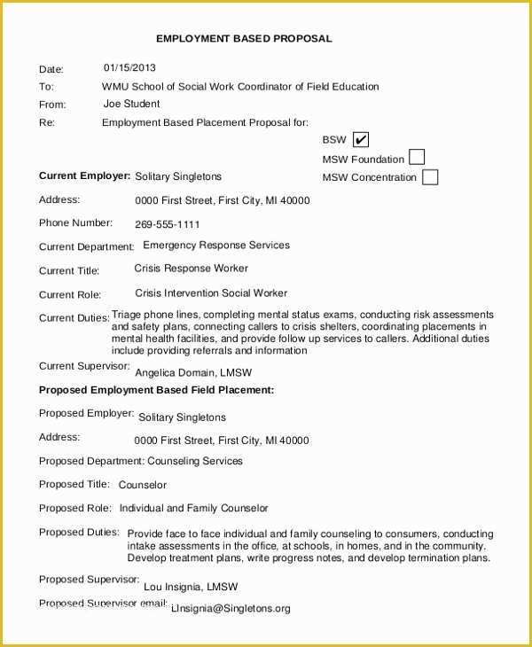 Job Proposal Template Free Download Of Job Proposal Template 24 Free Word Pdf Document