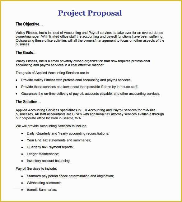 Job Proposal Template Free Word Of 11 Work Proposal Samples