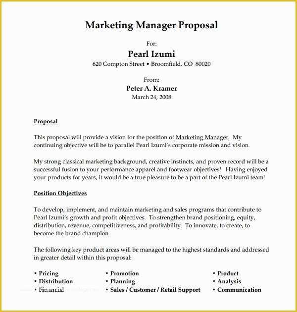 Job Proposal Template Free Word Of 12 Sample Job Proposal Templates