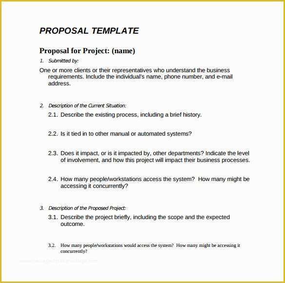 Job Proposal Template Free Word Of 16 Proposal Samples