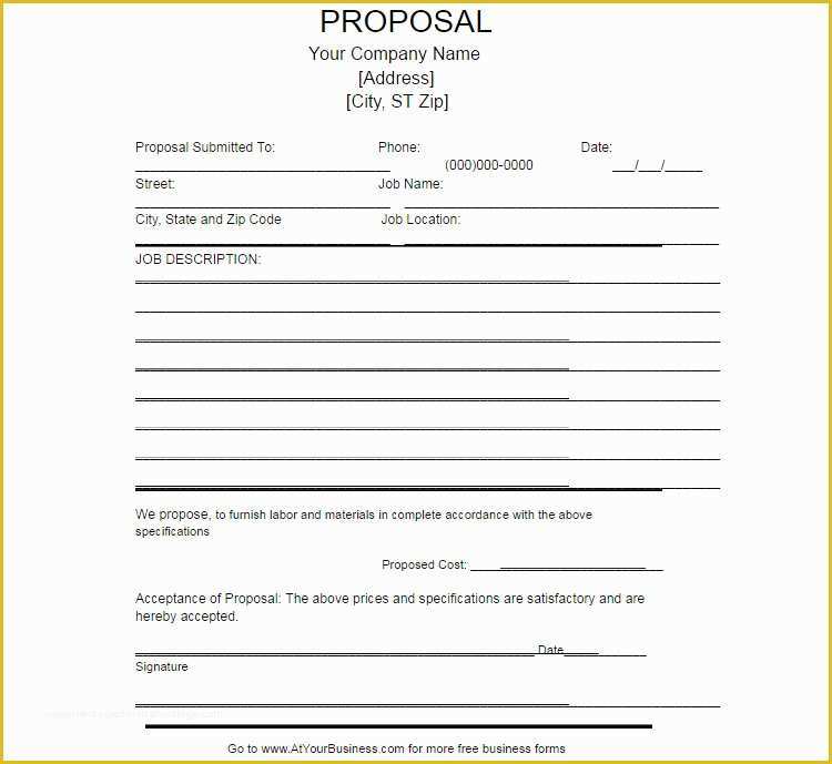 Job Proposal Template Free Word Of 20 Job Proposal Templates Free Word Doc Excel