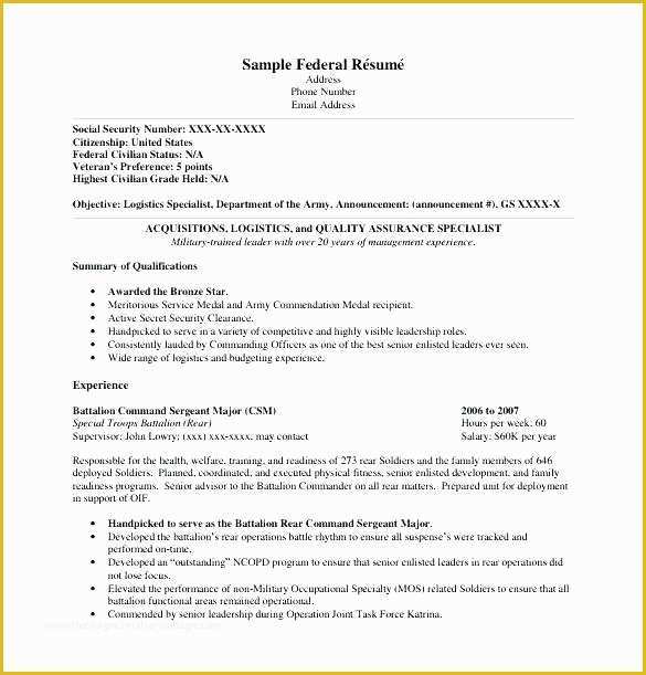 Job Resume Template Free Download Of Federal Job Resume Builder – Trezvost