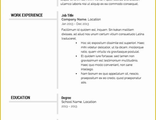 Job Resume Template Free Download Of Free Resume Templates