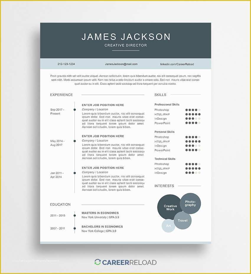 Job Resume Template Free Download Of Free Resumetes with Picture Art Directorte Vector Download