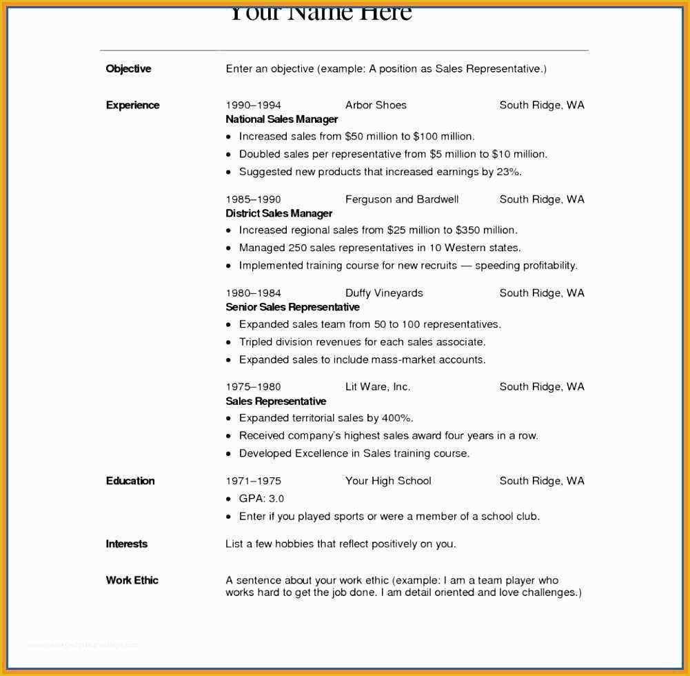 Job Resume Template Free Download Of Job Resume Template Download Sarahepps