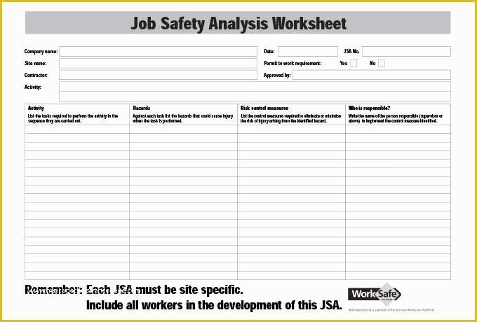 Job Safety Analysis Template Free Of 10 Sample Job Safety Analysis Templates Pdf Doc