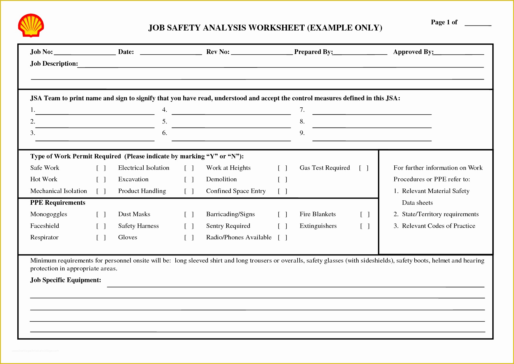 Job Safety Analysis Template Free Of 16 Best Of Jobs and tools Worksheet Free
