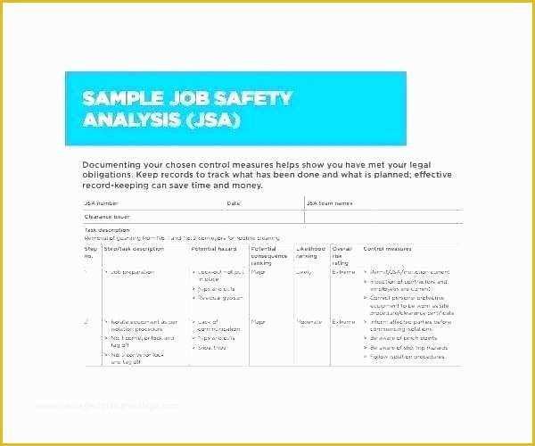 Job Safety Analysis Template Free Of Jha Template Template Jha Template Free – Psychicnights