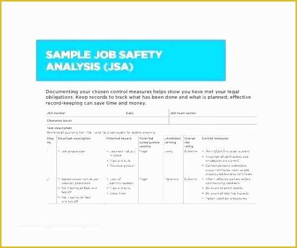 Job Safety Analysis Template Free Of Jha Template Template Jha Template Free – Psychicnights