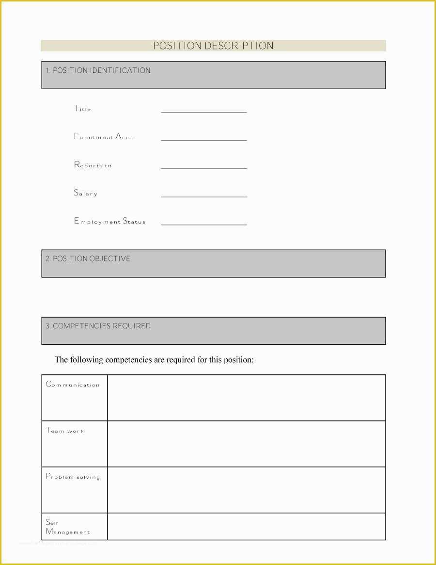 Job Templates Free Download Of 49 Free Job Description Templates & Examples Free