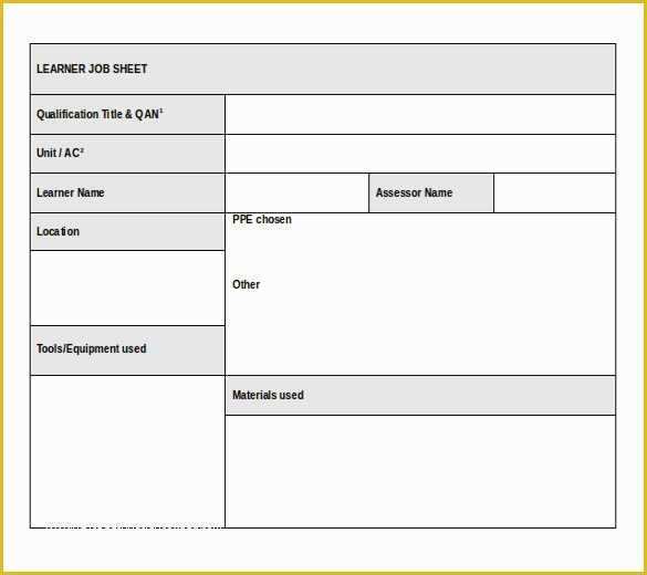 Job Templates Free Download Of Template Job Card