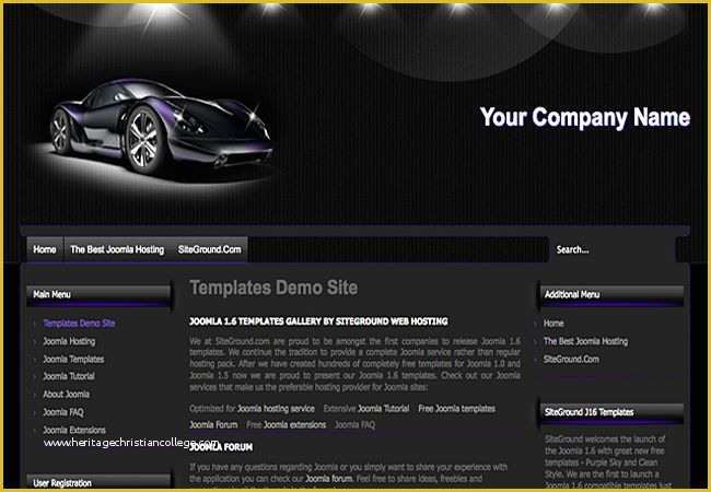 Joomla 3.0 Templates Free Download Of Dark Black Yellow Gold Cars HTML Website Template