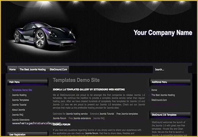 Joomla 3.0 Templates Free Download Of Dark Black Yellow Gold Cars HTML Website Template