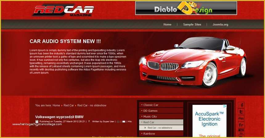 Joomla 3.0 Templates Free Download Of Free Joomla 2 5 Template Cars Free Joomla Templates