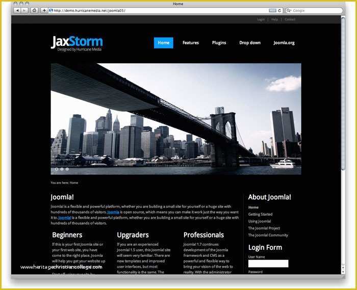 Joomla 3.0 Templates Free Download Of Jaxstorm Black Free Template for Joomla 3 0 Black