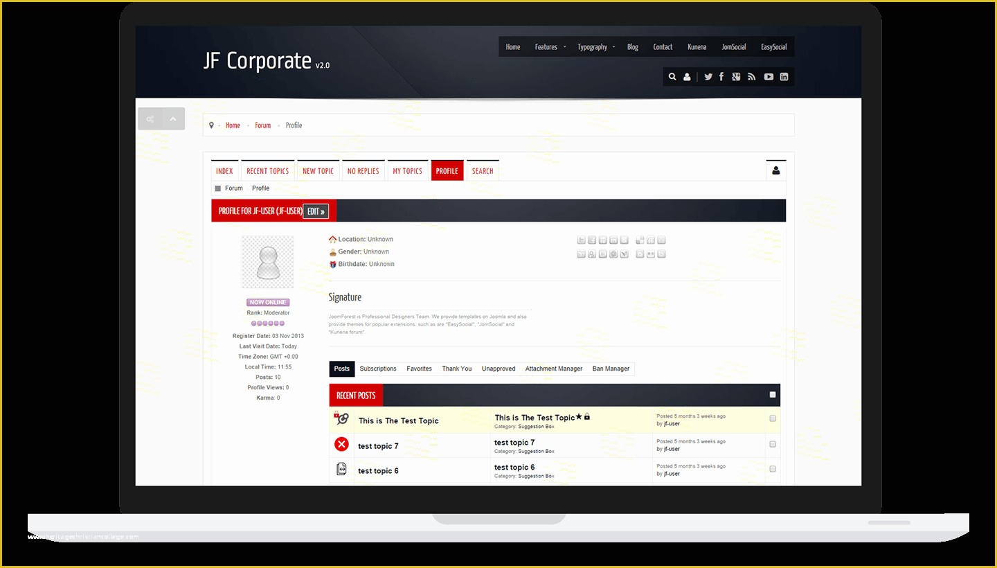 Joomla 3.0 Templates Free Download Of Jf Corporate Best Free Kunena Template