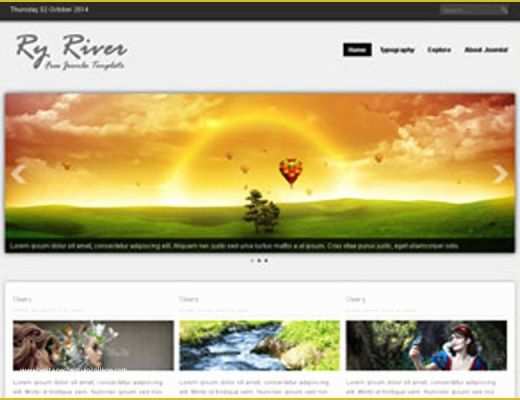 Joomla 3 X Templates Free Of Ry River Blog Free Joomla 3 X Template