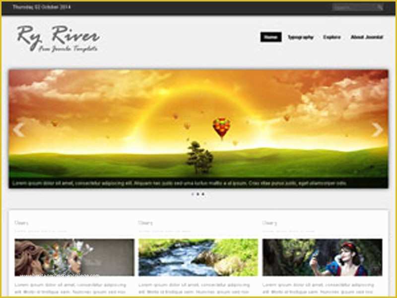 Joomla 3 X Templates Free Of Ry River Blog Free Joomla 3 X Template