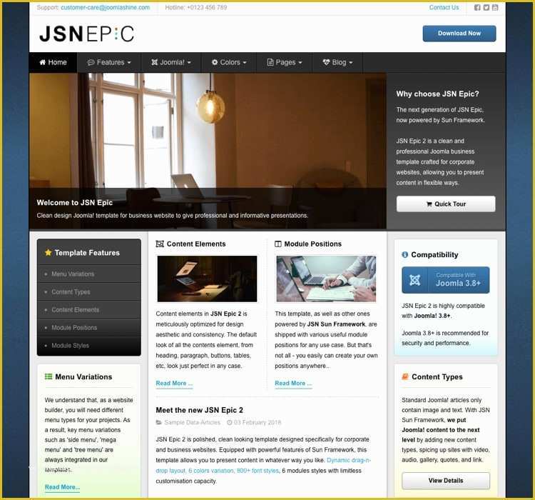 Joomla Intranet Template Free Of Joomlashine Templates Demo