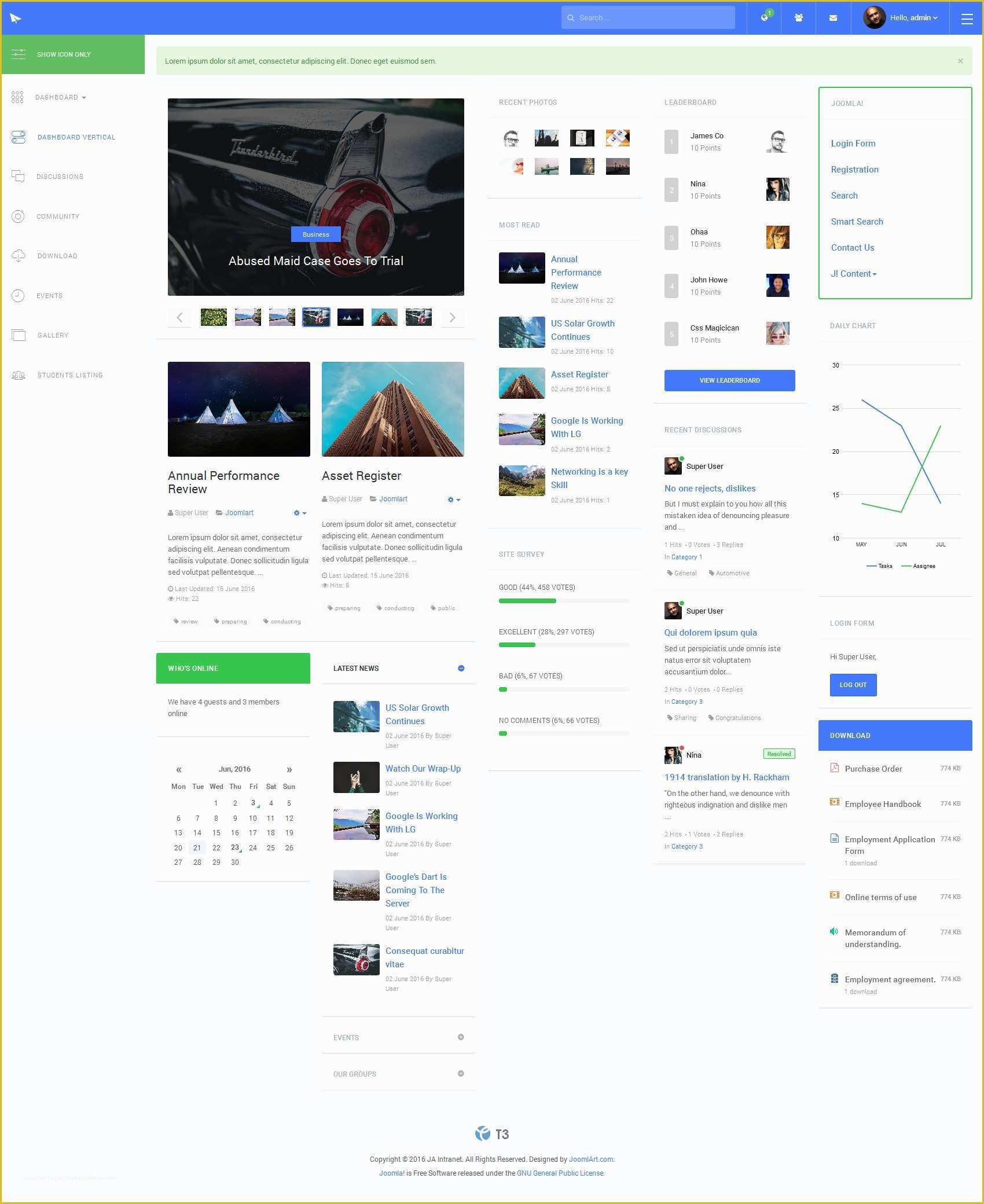 Joomla Intranet Template Free Of [preview] Ja Intranet – Responsive Joomla Template for