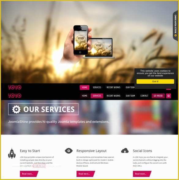 Joomla One Page Template Free Of 18 Portfolio Joomla themes & Templates