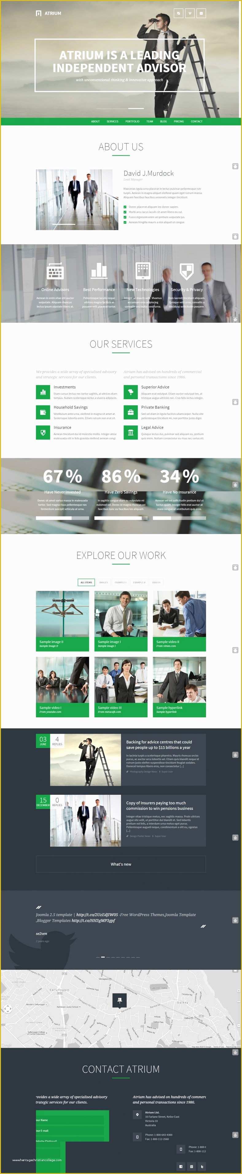 Joomla One Page Template Free Of Bank Joomla Website Templates & themes