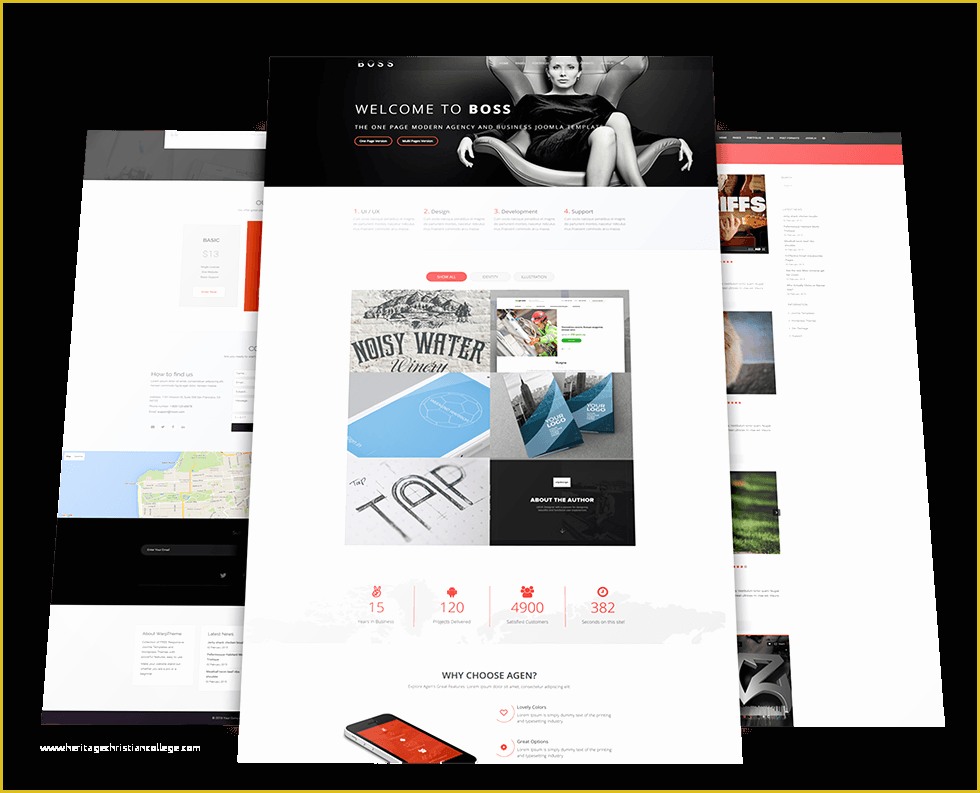 Joomla One Page Template Free Of Boss Responsive E Page Joomla Template