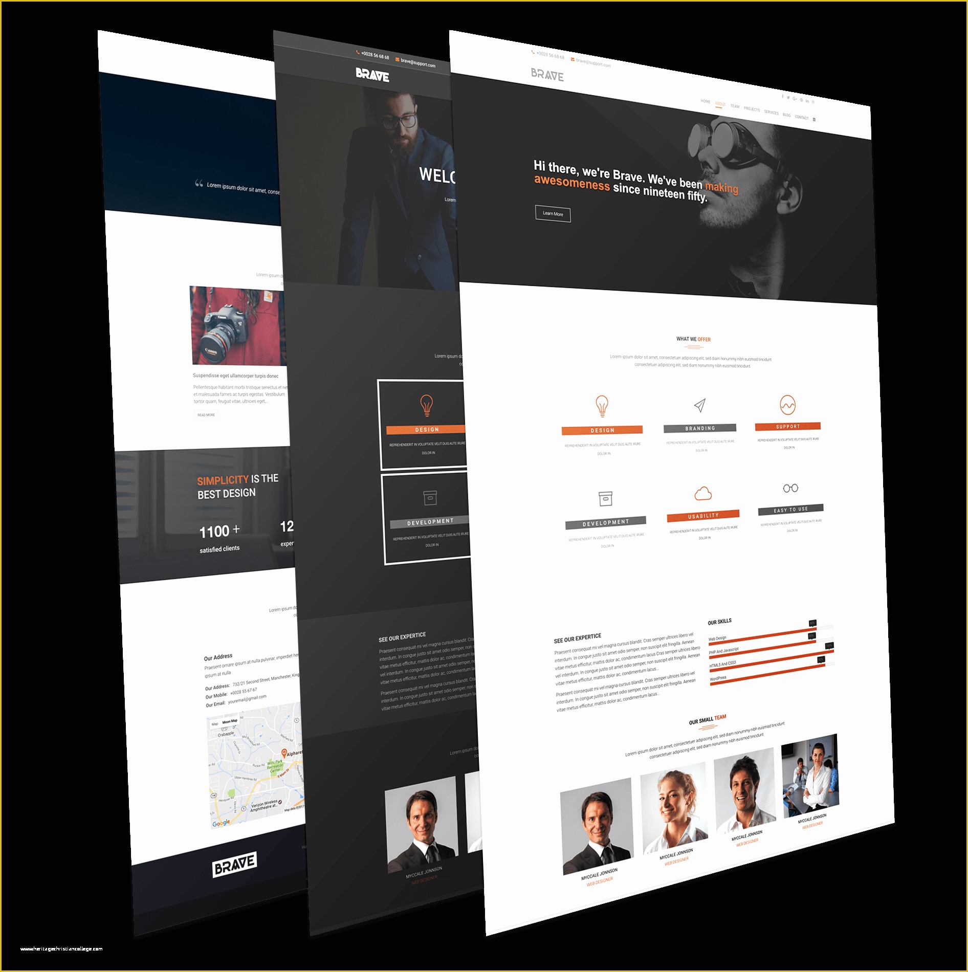 Joomla One Page Template Free Of Brave Creative E Page Responsive Joomla Template