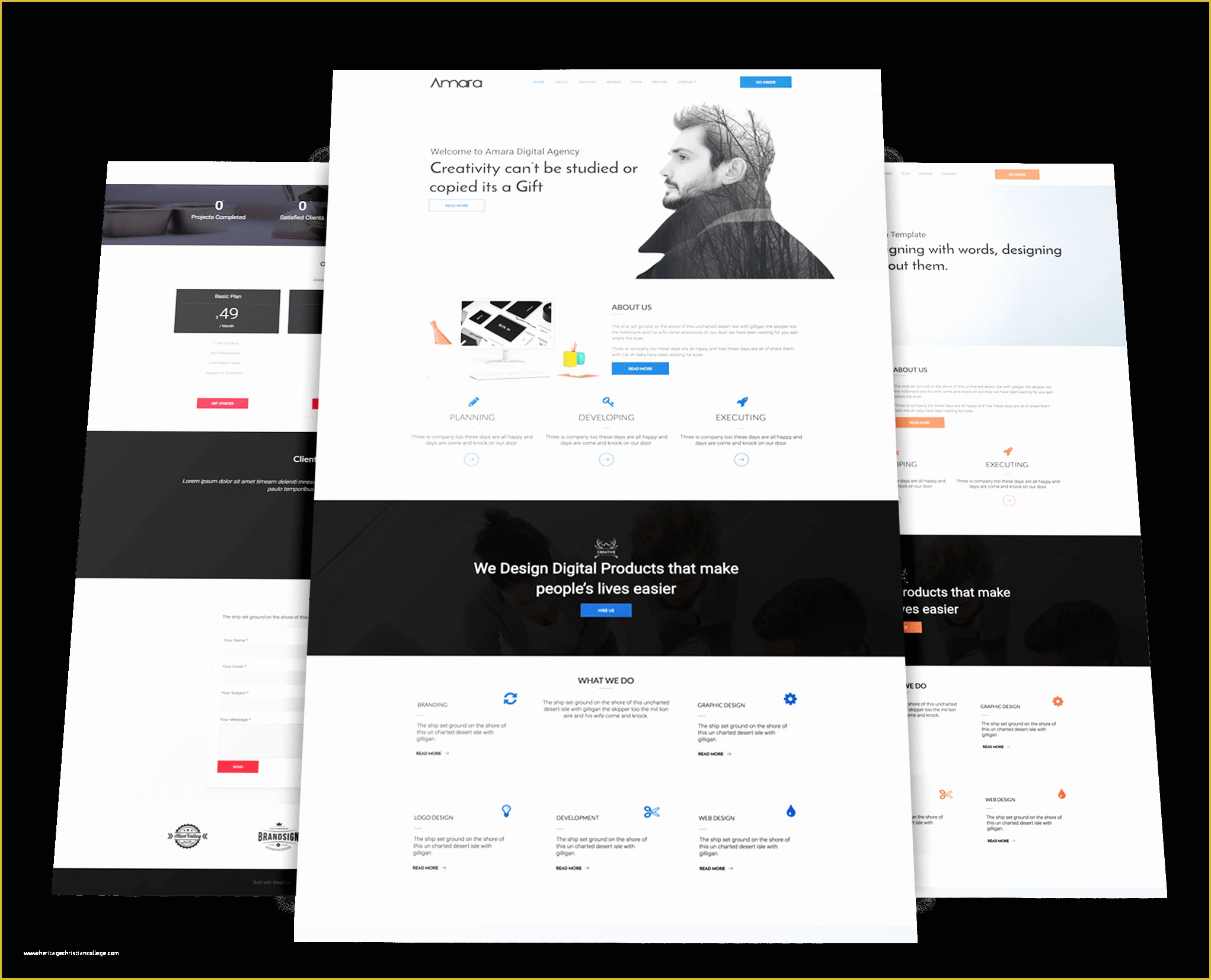 Joomla One Page Template Free Of E Page Joomla Template Free Wt Amara