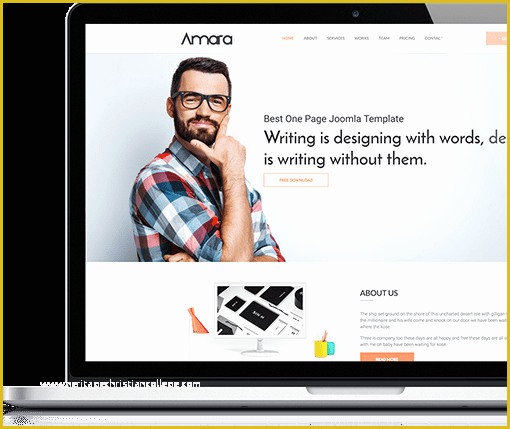 Joomla One Page Template Free Of E Page Joomla Template Free Wt Amara