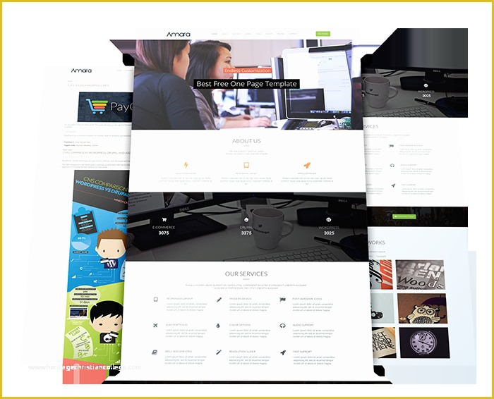 Joomla One Page Template Free Of E Page Joomla Template Free Wt Amara