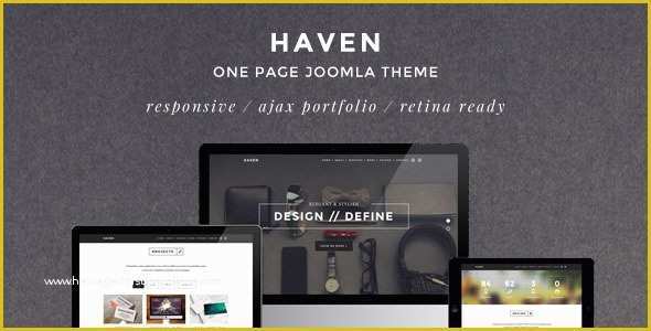 Joomla One Page Template Free Of Haven Elegant E Page Joomla Template by Erwin Schro