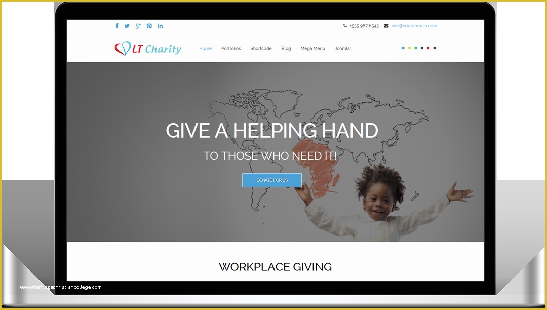 Joomla One Page Template Free Of Lt Charity – Free E Page Responsive Non Profit Charity