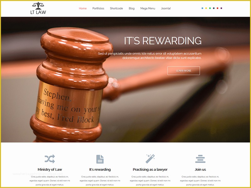 Joomla One Page Template Free Of Lt Law E Page Joomla Template