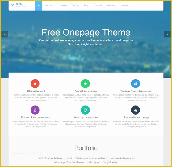 Joomla One Page Template Free Of This Free Single Page Joomla Template Offers A Responsive
