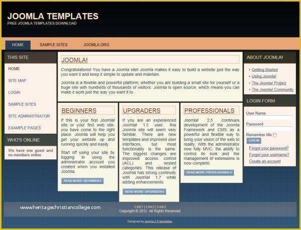 Joomla Templates Free Download Of theme Joomla 2 5 Templates Joomla 1 7 Templates Free