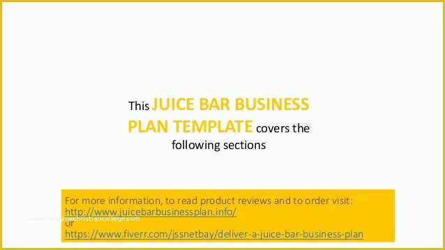Juice Bar Business Plan Template Free Of Juice Bar Business Plan Cold Pressed Juices and Others