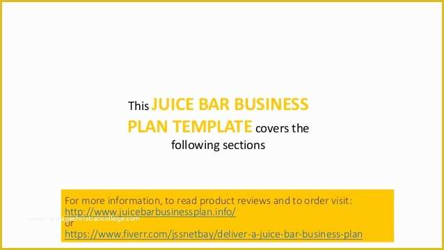 Juice Bar Business Plan Template Free Of Juice Bar Business Plan Cold Pressed Juices and Others