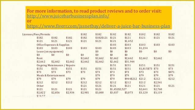Juice Bar Business Plan Template Free Of Juice Bar Business Plan Template